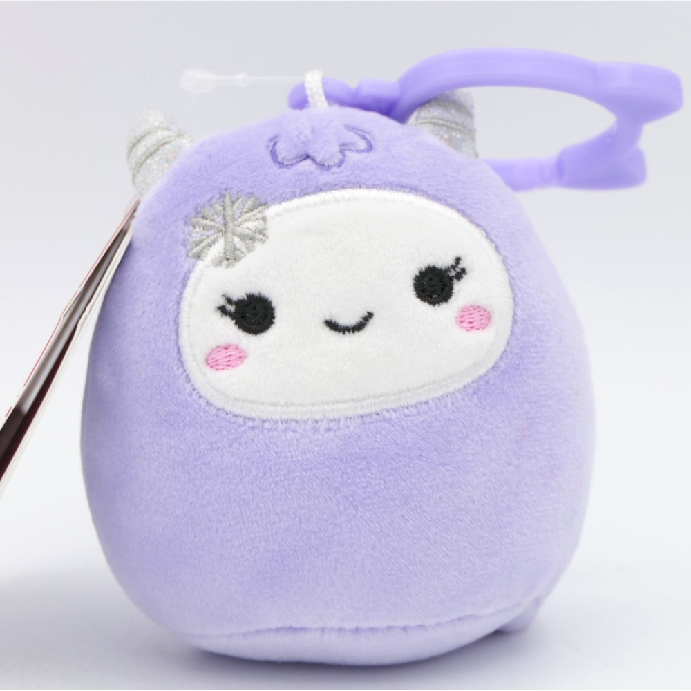 Original Squishmallows Lunasha The Christmas Yeti 3.5" Clip On Plush w/ Tag